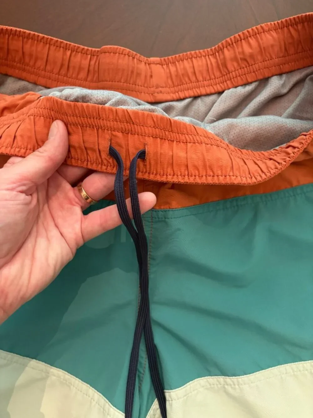 L.L.Bean Classic Supplex Sport Shorts Colorblock Lined Swim Trunks Men’s XL